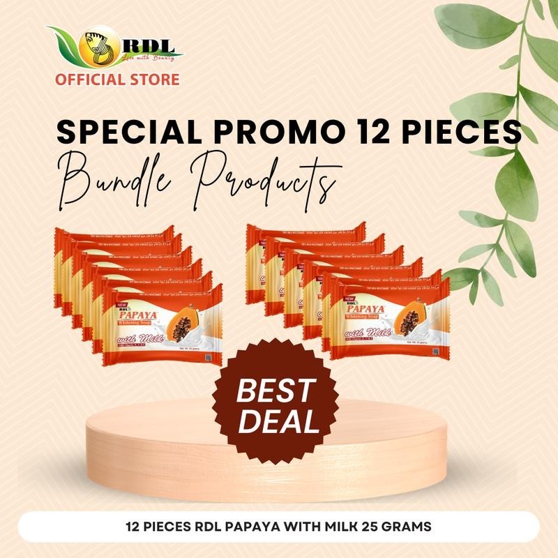 RDL Papaya Soap with Milk 25g (Set of 12) | Shopee Philippines