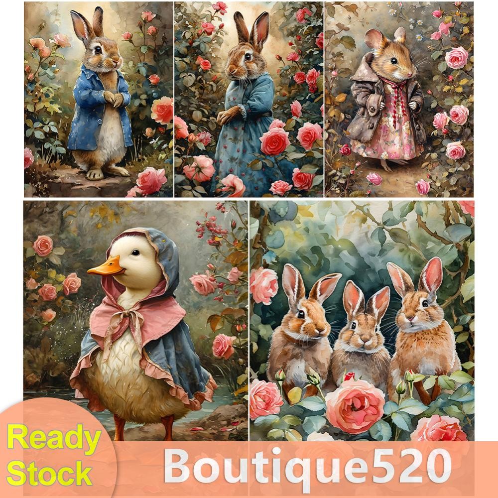 5D DIY Full Square Drill Diamond Painting Animals Home Decor Art Craft ...