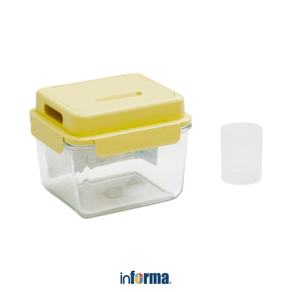 Informa Glasslock 3.7 ltr Rice Container - Lemon Yellow | Shopee ...