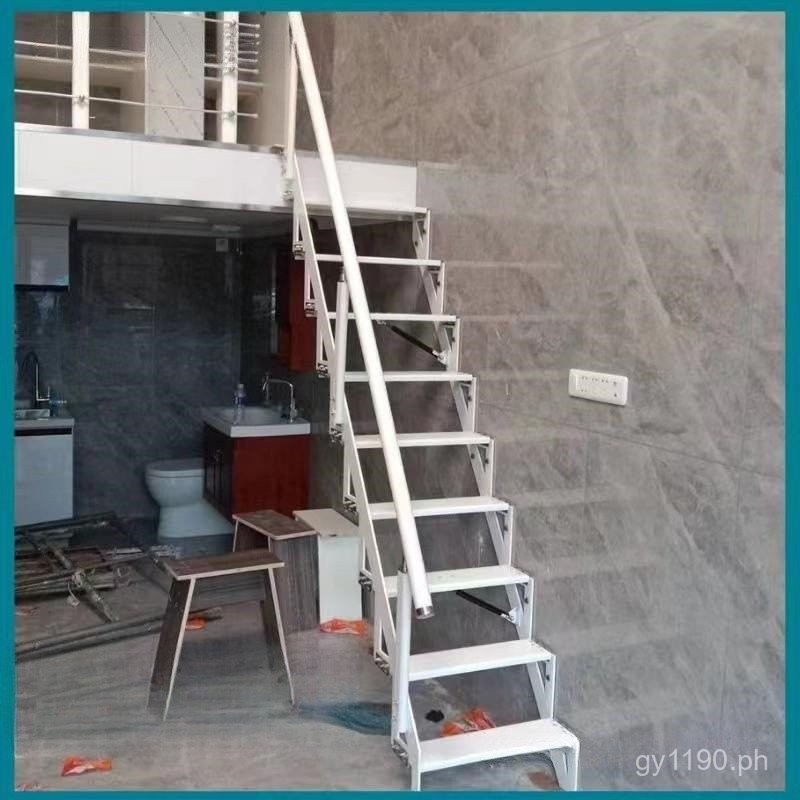 Staircase Folding Duplex Wall-Mounted Outdoor Side Staircase Loft Wall ...