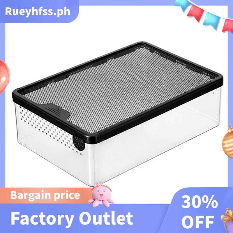 Excellent Transparent Reptile Feeding Box Amphibian Insect Reptile ...