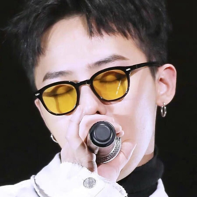 GD G Dragon Yellow Sunglasses Ins Star Same Sunglasses Men s and Women s Small Frame Korean Style Glasses UV Proof Tide Shopee Philippines