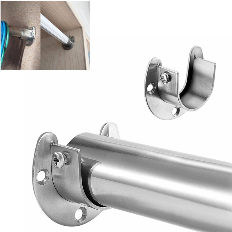 Clothes Rail Closet Rail Curtain Rod Round Tube Closet U Shaped Rod ...