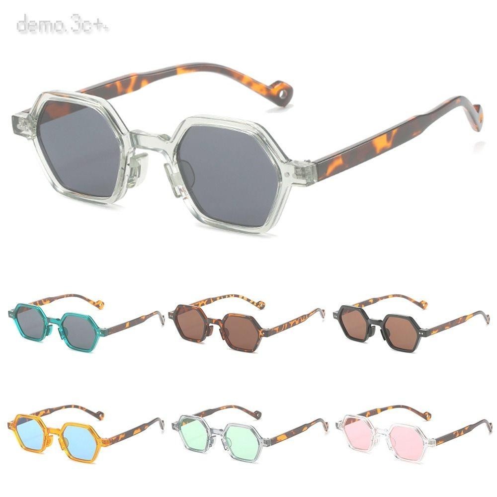 DEMO3 Polygon Square Sunglasses, Ocean Lens UV400 Hexagon Shades, Y2K ...
