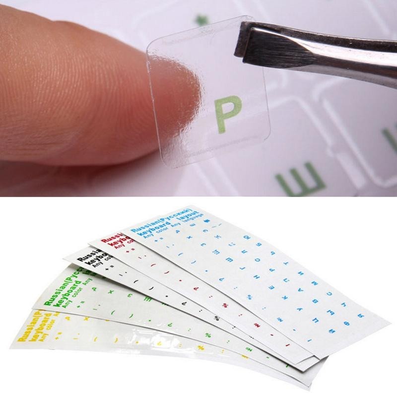 Russian Keyboard Sticker Set With Random Colors For Russian Language ...