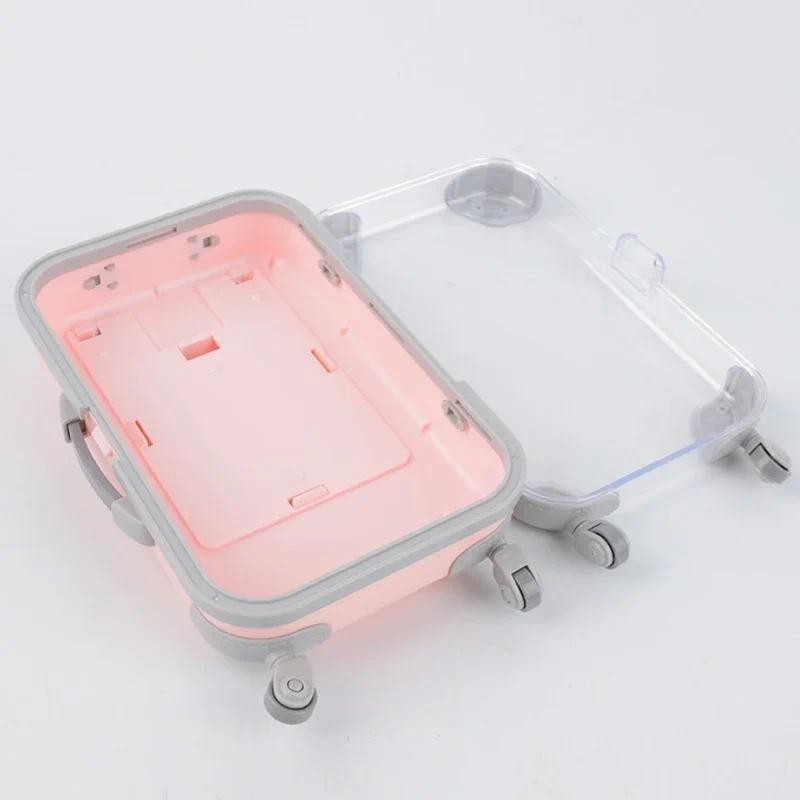 Multi-Color Plastic Suitcase Luggage for Barbie Dollhouse Translucent ...
