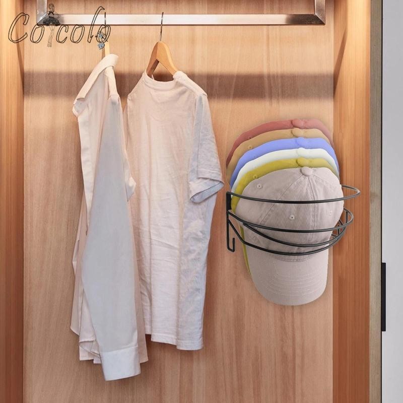 [sparkfire1] Wall Mount Hat Rack for Wall and Door Simple Portable Easy ...