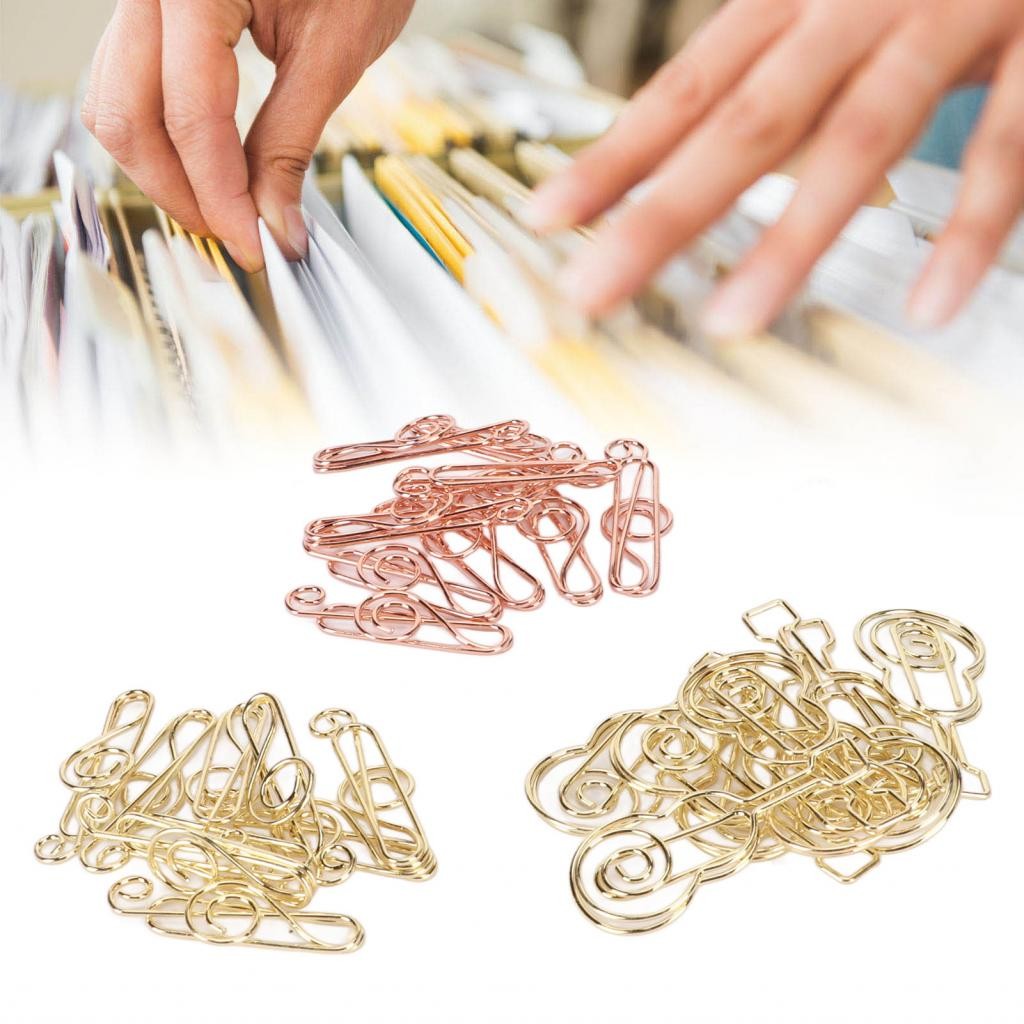 Buybest1 30pcs Colorful Mini Music Paperclips with 3 Storage Box Guitar ...