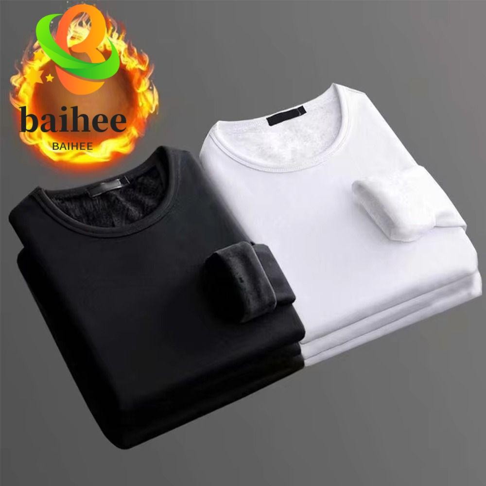 BAIHEE Men's Thermal Underwear, Polyester Base Layer Warm Long Sleeve ...