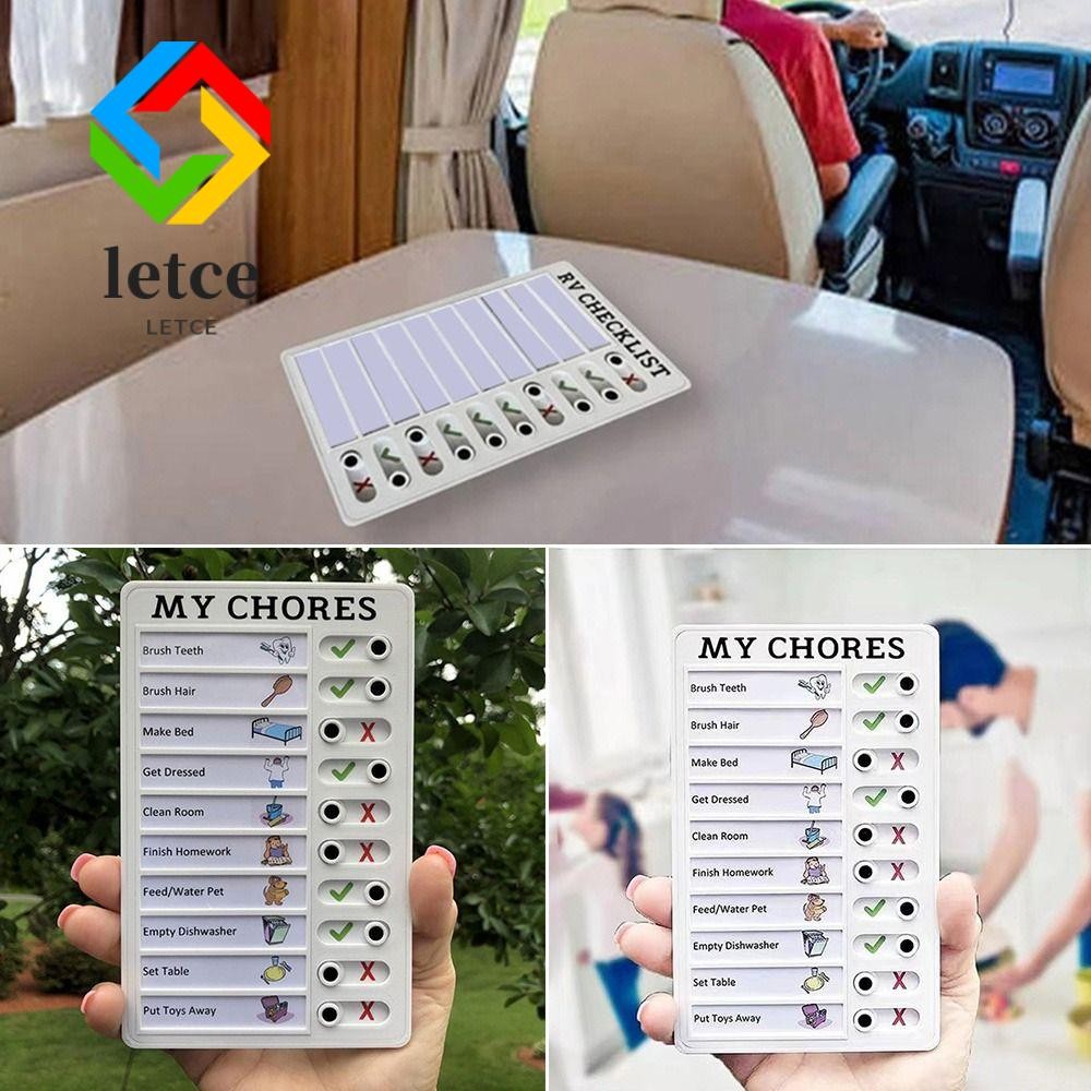 LETCE Checklist Daily Planner Multi Purpose Holiday Task Plastic Memo ...