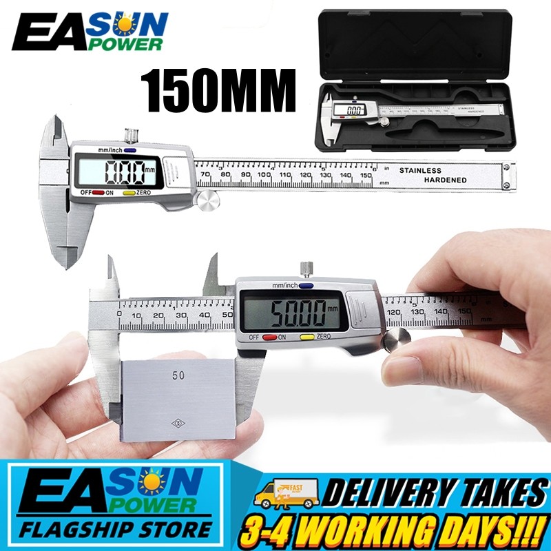 Stainless Steel Electronic Vernier Caliper 6 Inch Portable High ...