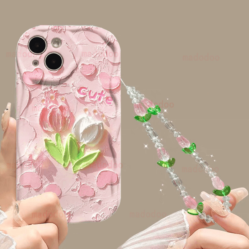 Fresh Pink Tulip Love Flower Casing Realme Note 50 C65 C63 C61 C67 C55 ...