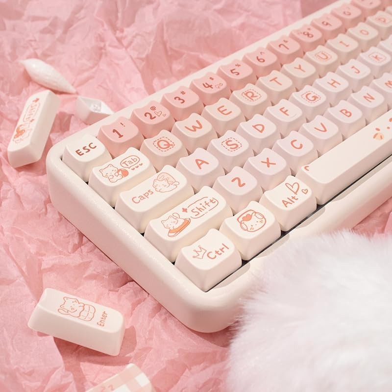 PBT Keycaps-Party Cat 134Keys/Set Keycaps MAO Profile Dye-Sublimation ...