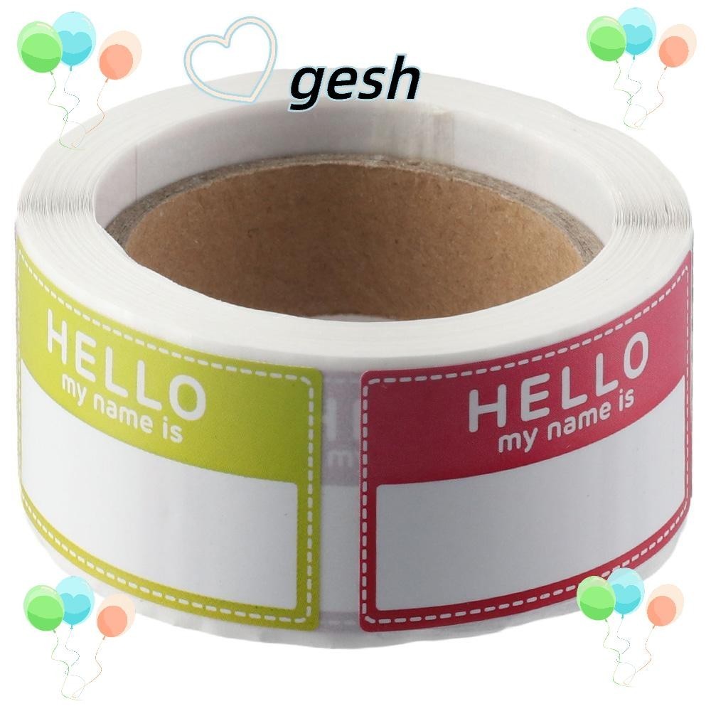 GESH1 Name Tag, Self-Adhesive Blank Name Stickers, Multi Purpose 8 Colors Hello My Name is 200 ...