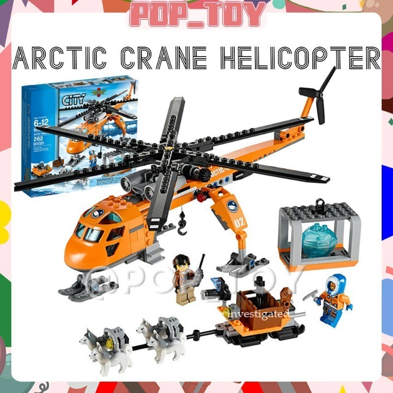 City MOC 60034 Arctic crane helicopter Building Blocks Snow rescue ...