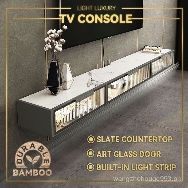 Light Luxury Tv Console Rock Board Tv Cabinet Hanging Wall Hanging ...