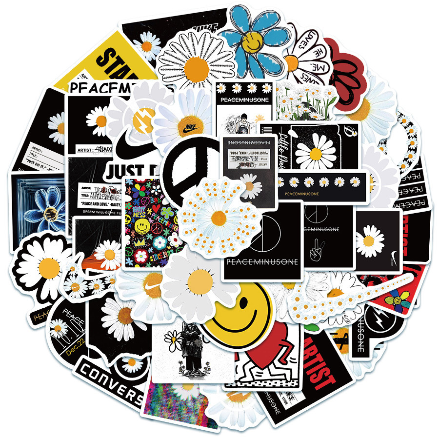 Y&P| GD G-DRAGON Peaceminusone Daisy Stickers Set Idol Graffiti
