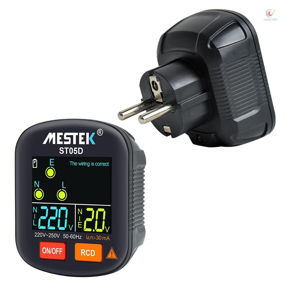 Nancy 30-250V Portable Digital Socket Tester Detector RCD Voltage ...