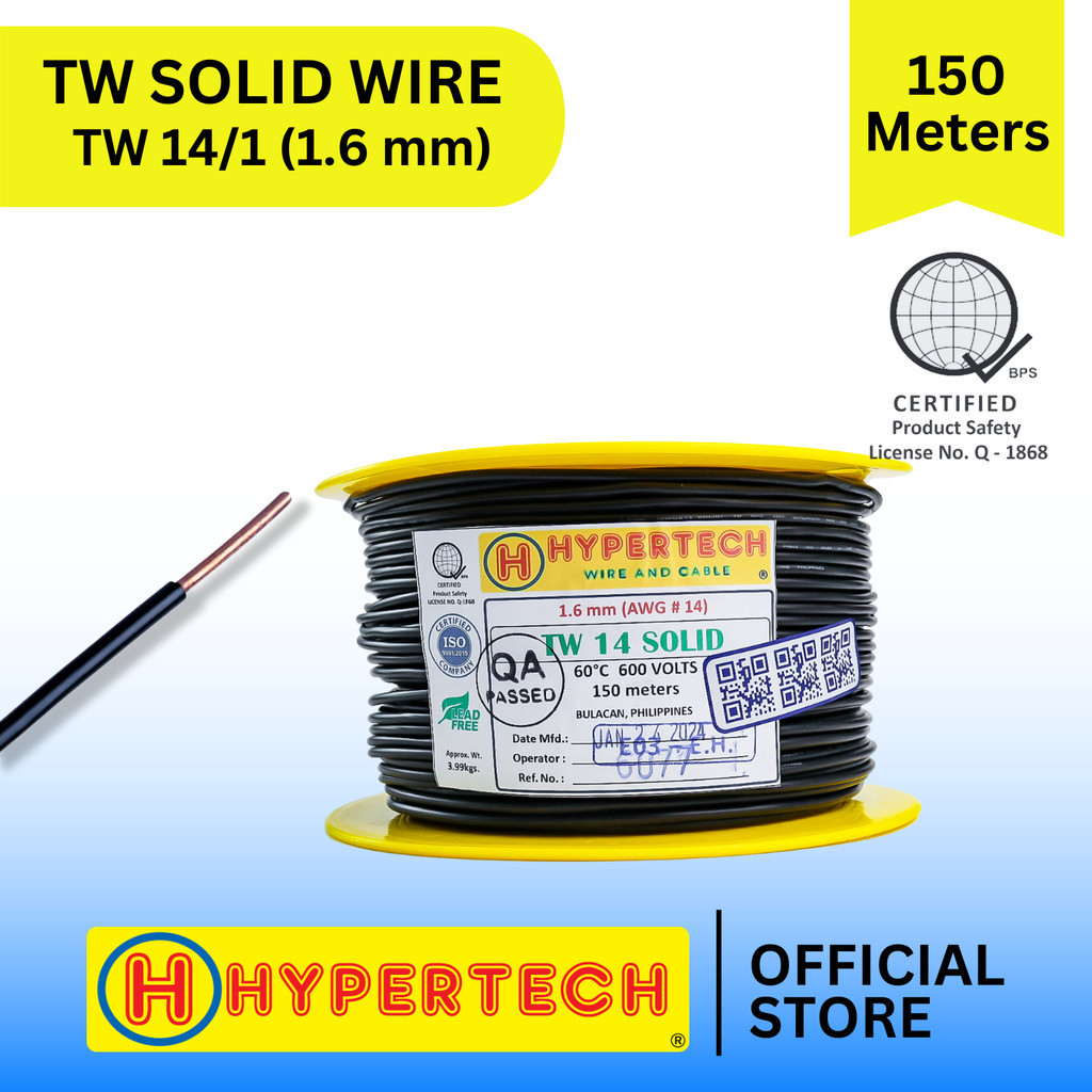 Hypertech TW Solid Wire 14/1 150meters Electrical Wire Durable