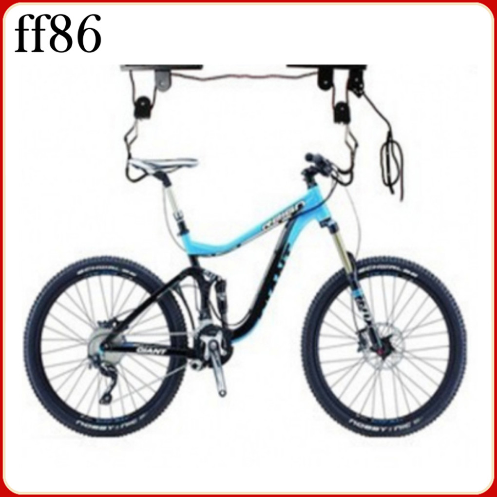 Bicycle Display Rack Bike Lift Ceiling Storage Pulley Accessory Garage ...