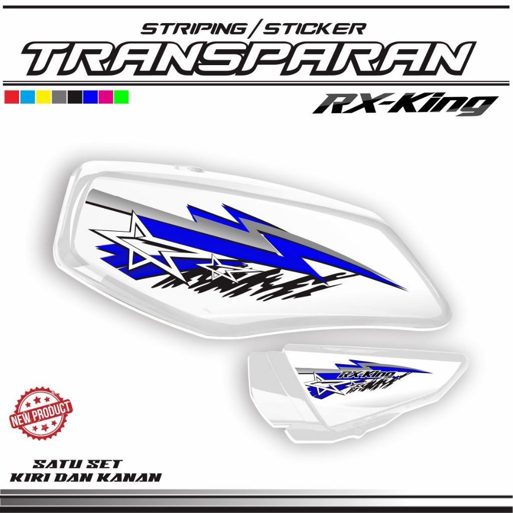 Rx-king STICKER VARIATION Transparent One Set Left and Right POLET ...