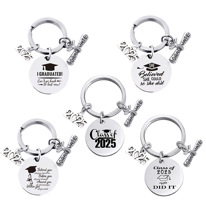 2025 Graduation Gift Stainless Steel Keychain Gift for Classmates ...