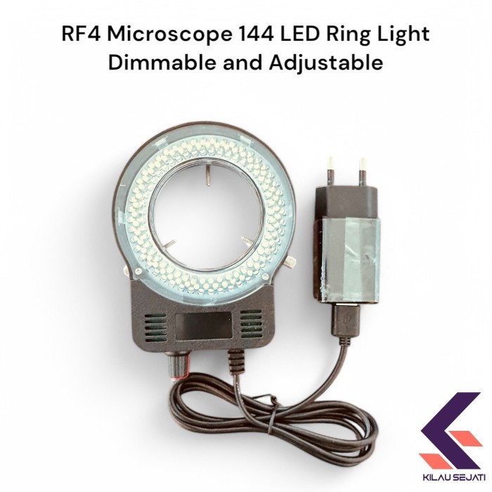 RF4 New Model Microscope 144 LED Ring Light Dimmable and Adjustable ...