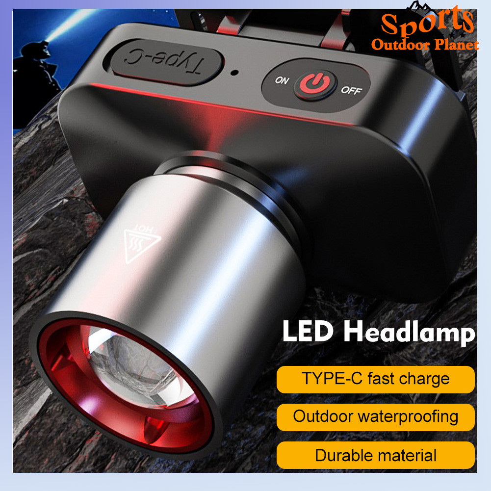 Portable Headlight Flashlight Led Usb Rechargeable Waterproof Induction ...