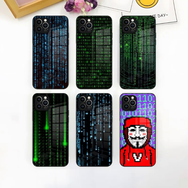 Matrix Hacker Programming Phone Case For Iphone 14 Pro Max 13 12 11 ...