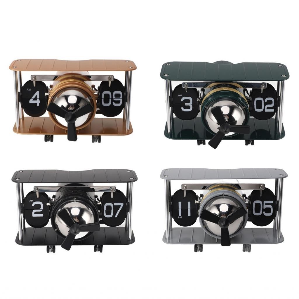 Zhenl Airplane Flip Clock 304 Stainless Steel Timing Reminder Function
