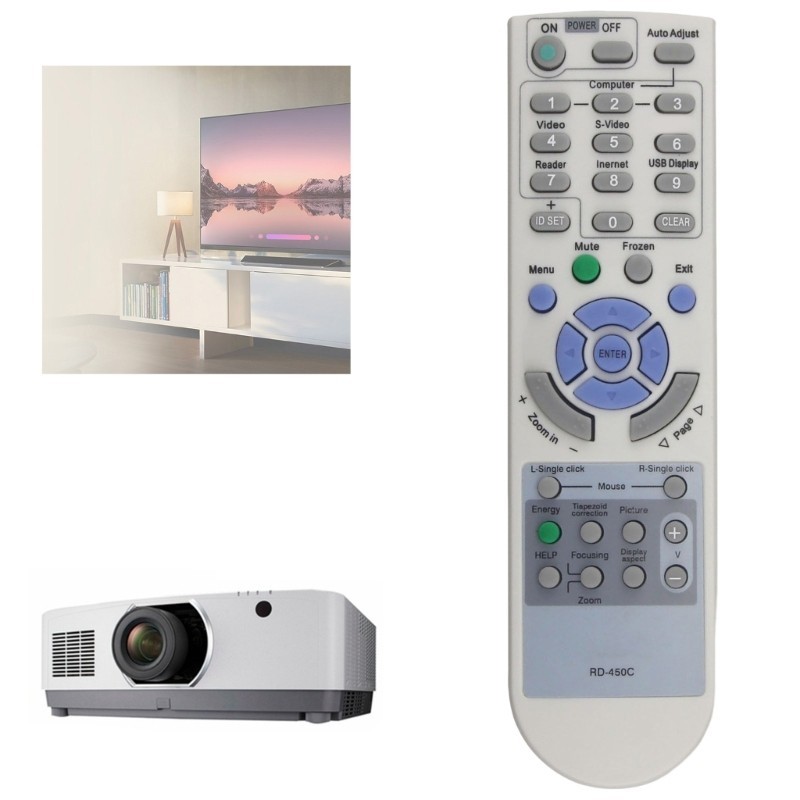 Cons Remote Control Replacement for NEC Projector Rd-450c Long Control ...