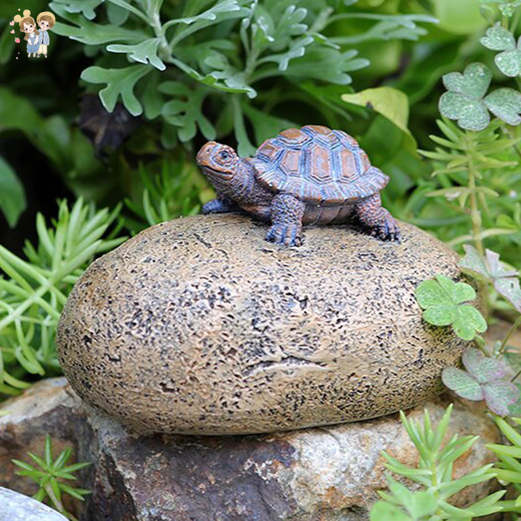 ? Outdoor Key Hider Fake Rock Log Turtle Statue Key Safe Holder