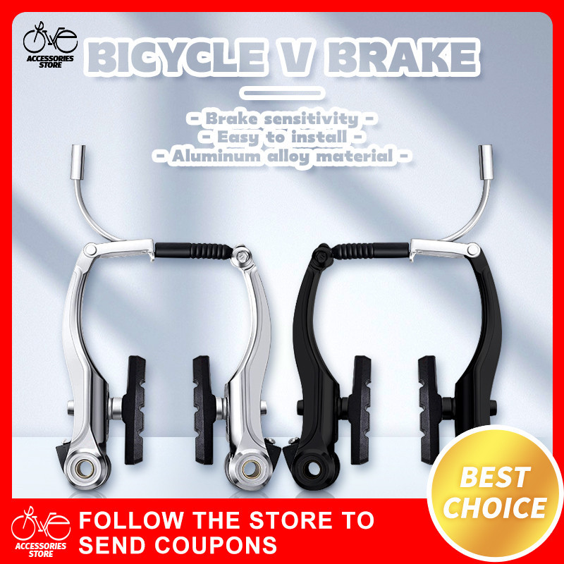 Universal Bicycle V Brake Caliper Aluminum Alloy MTB Bike V Brakes with Brake Pads Front Rear