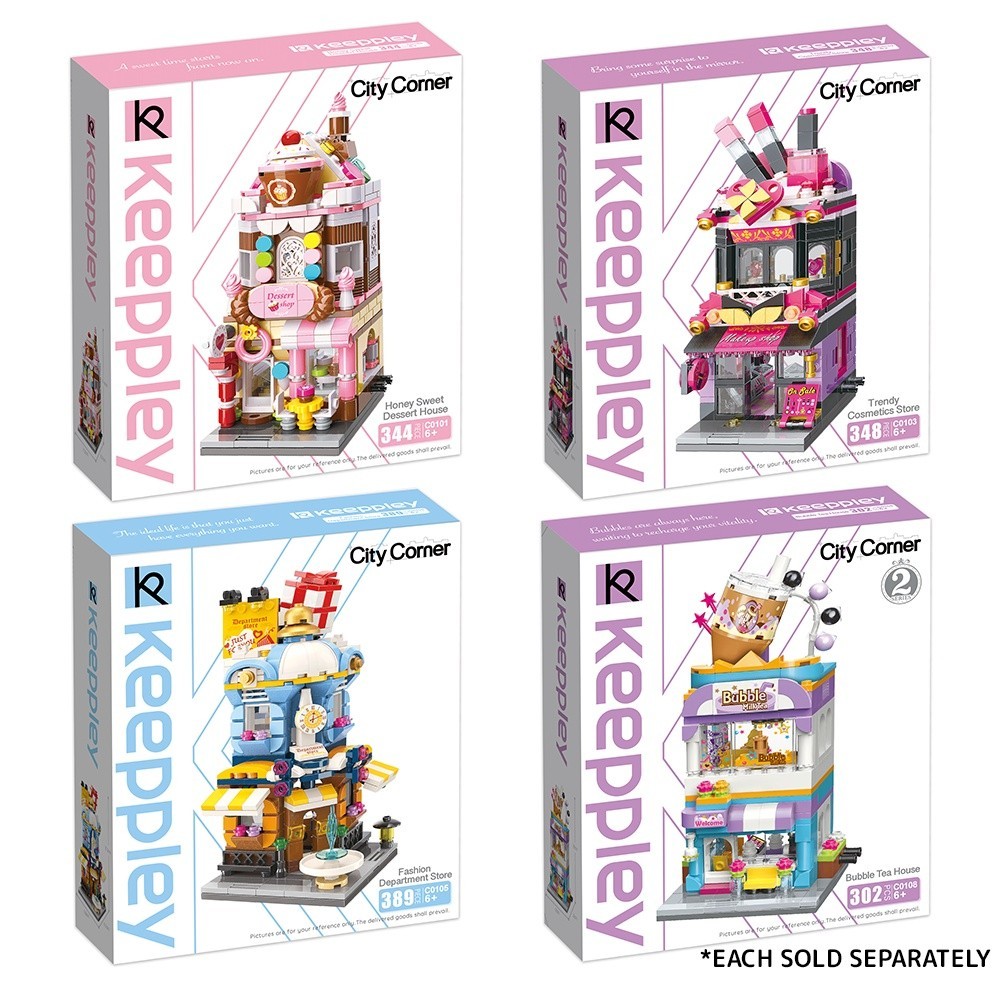 Keeppley City Corner Playset Building Blocks Bricks Toys for Boy Girls ...