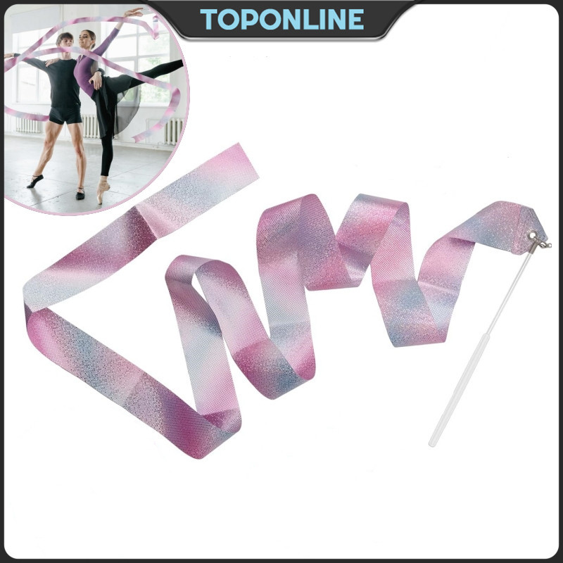 4M Ballet Dance Ribbon Stick Colorful Shiny Art Gymnastics Streamers ...