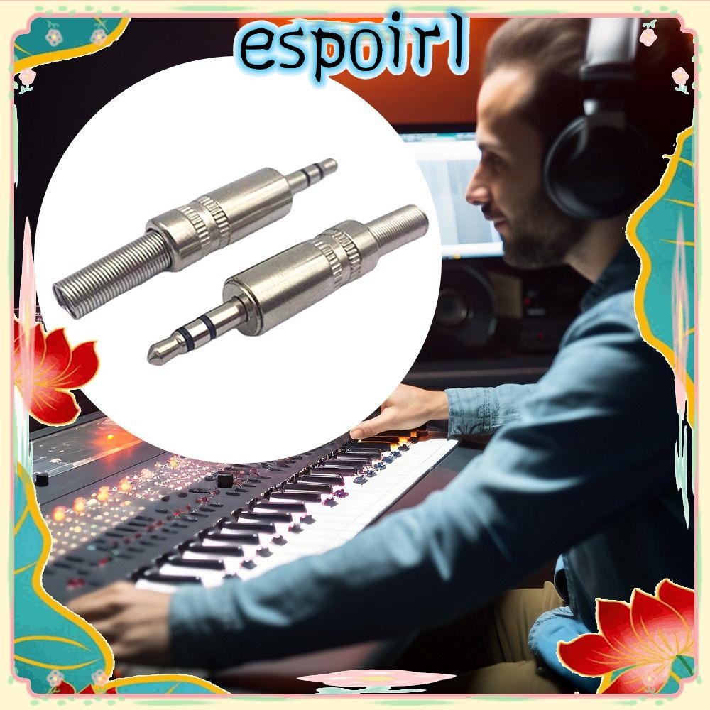 ESPO 3.5mm Stereo Plug, Adapter Converter With Soldering Stereo Metal ...