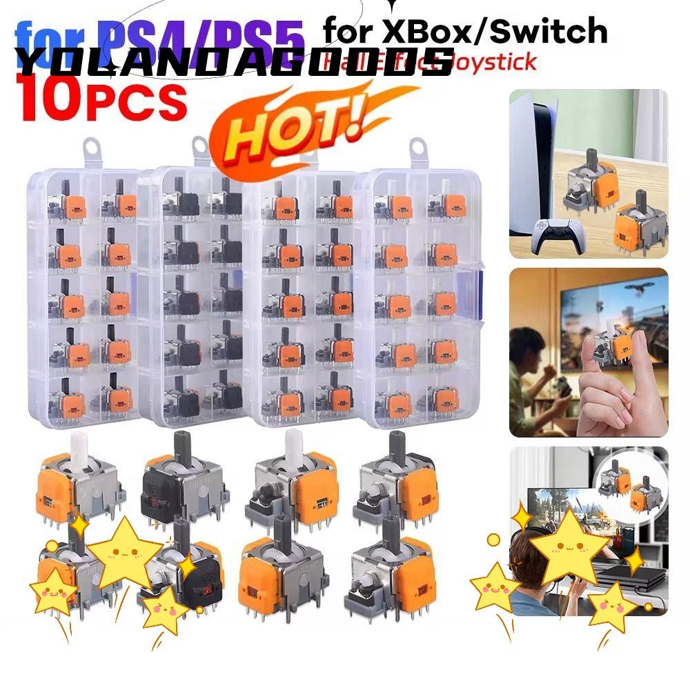 YOLA 10PCS Controller Thumb Stick, for Playstation 5 Analog Sensor Hall ...