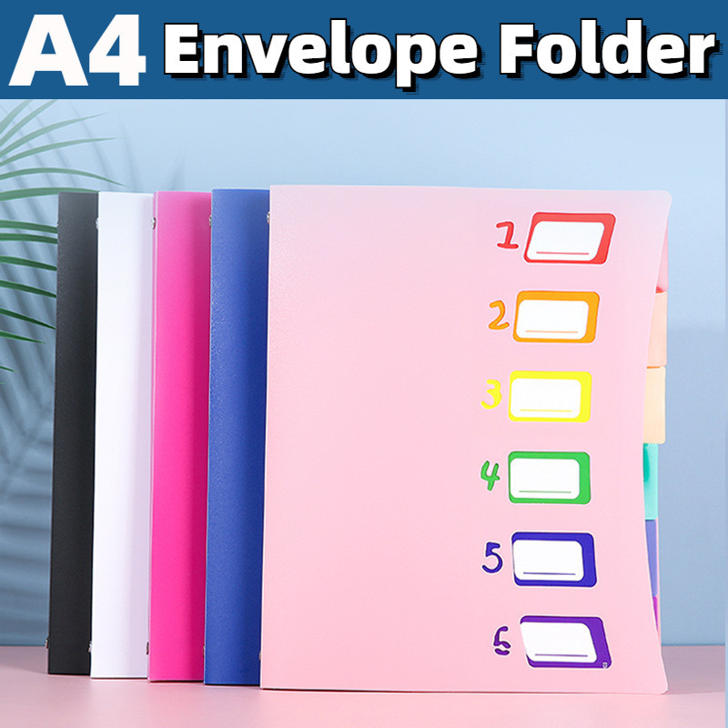 6 Pocket Folder File Folder Organizer Clear Book test paper Folder ...
