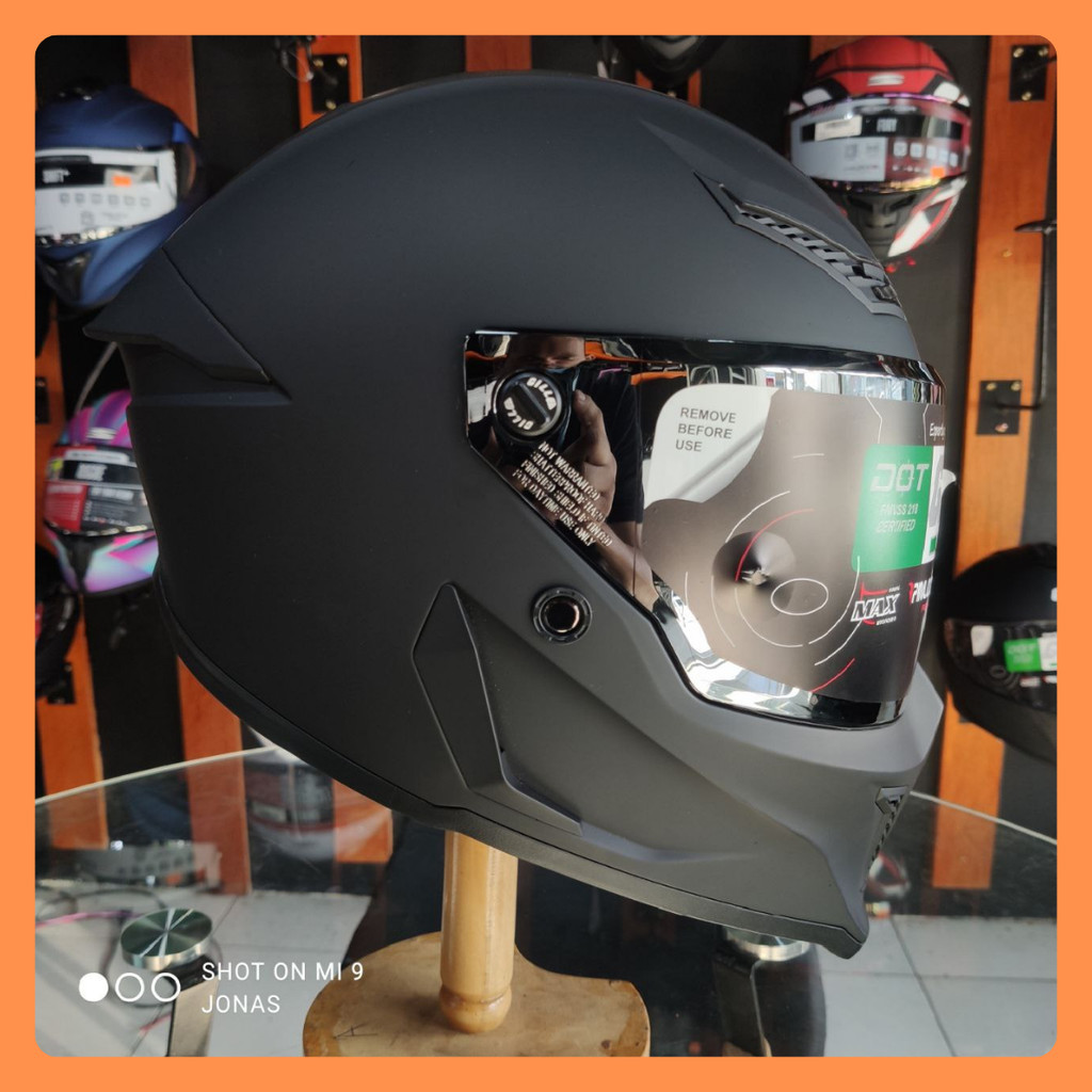 Gille astral solid plain color design fullface helmet intercom included ...