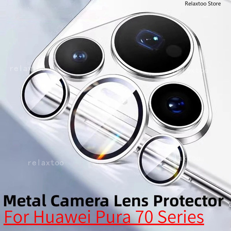 Huawei Pura70 Metal Glass Lens Ring Phone Cover Film For Huawei Pura 70 ...