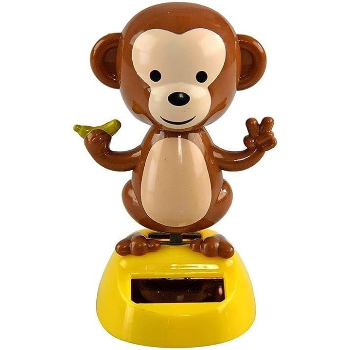 Cute Monkey Solar Power Dancing Monkey Figure for Car Dashboard Desktop ...