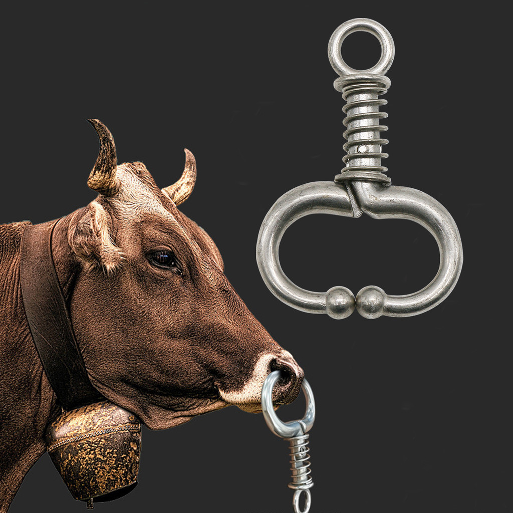 1Pcs Stainless Steel Bull Cow Nose Ring Husbandry Big Cattle Nose