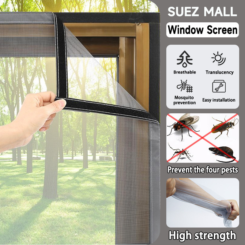 Suez Upgrade Anti Mosquito Net Window Screen Magnetic With Velcro Mesh ...