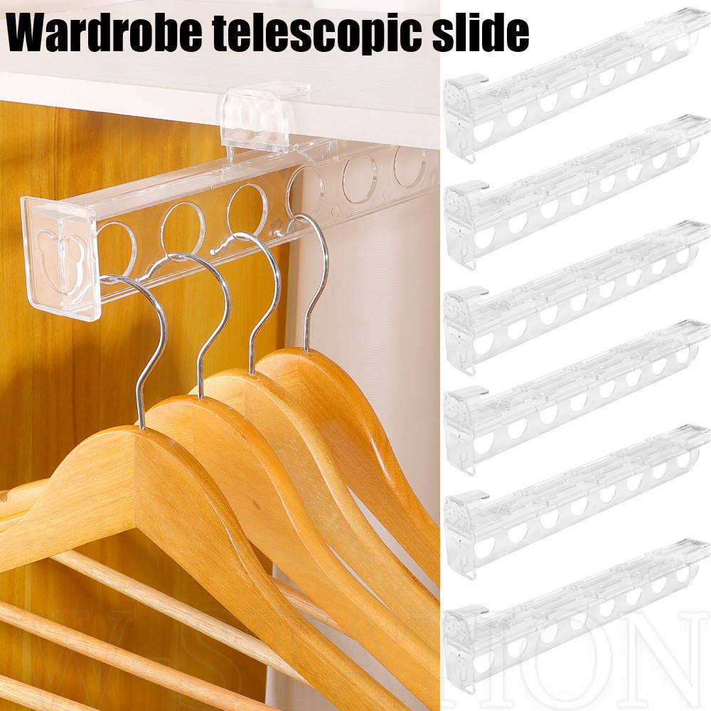 5-IN-1 Wardrobe Built-in Pants Rack - Adjustable Sliding Rail Pull-out ...