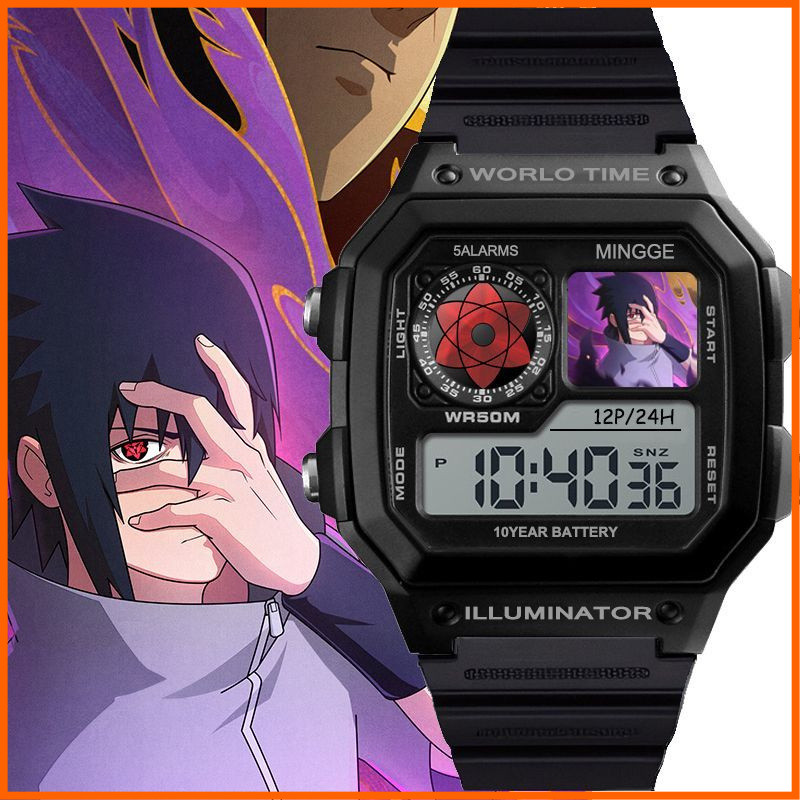 Naruto Uchiha Sasuke Anime Small Square Waterproof Student Sports ...