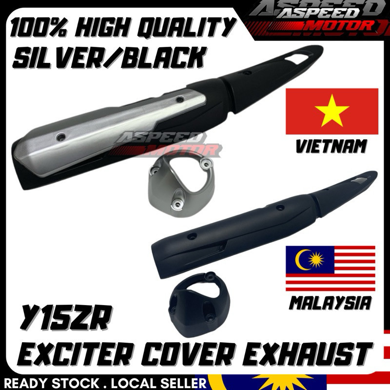 Exhaust Cover Set EXCITER / Y15ZR Y15 V1 V2 VIETNAM Matt Black / CARBON ...