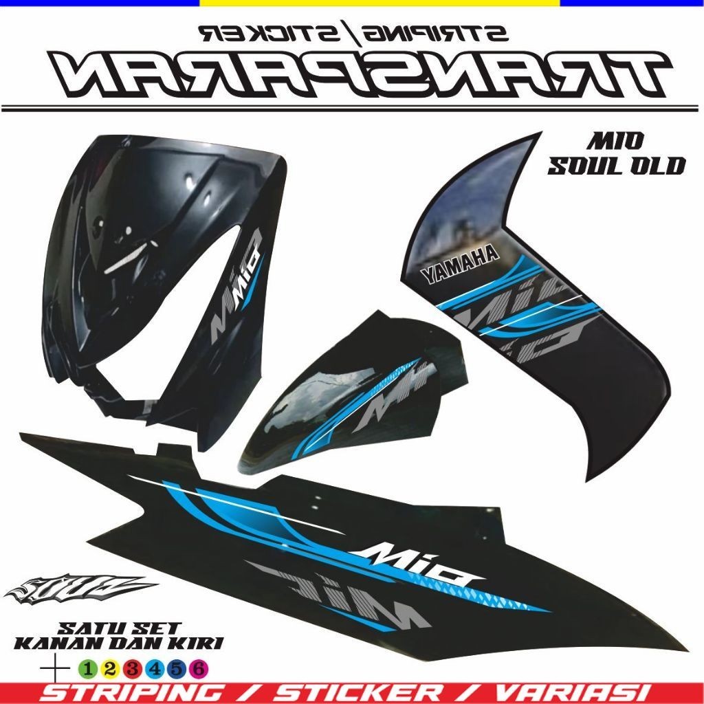 Mio SOUL OLD PARIASI STRIPING Sticker/Transparent Sticker MIO SOUL ...