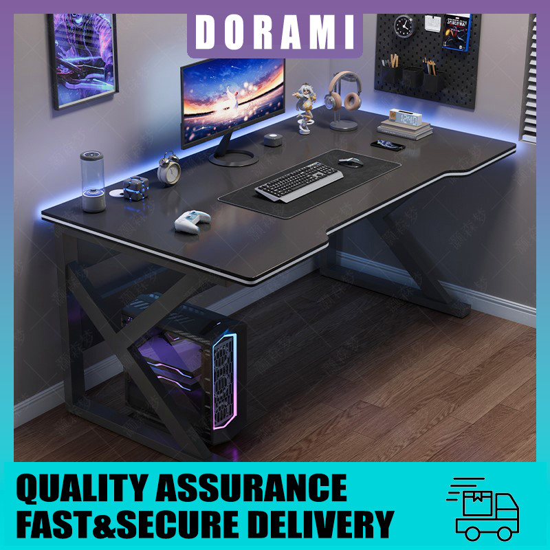 Office desk Gaming table Computer desk with bookshelf Multi-layer ...