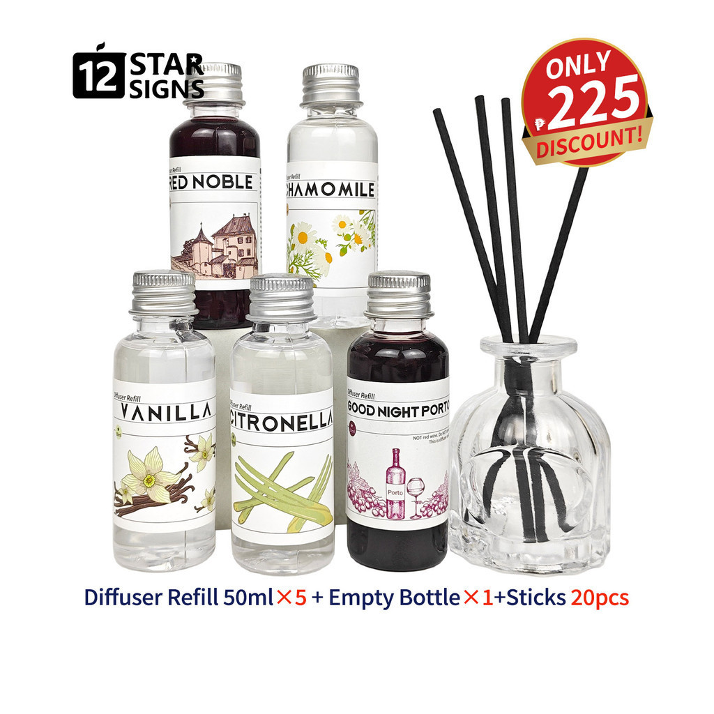12StarSigns 250ml Refill Value Pack Gift Set Enjoy 5 scents Home ...