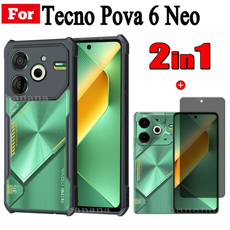 in Tecno Pova Neo Phone Case for Pova Pro Pova Pro Pova Neo  Anti-Spy Tempered Glass